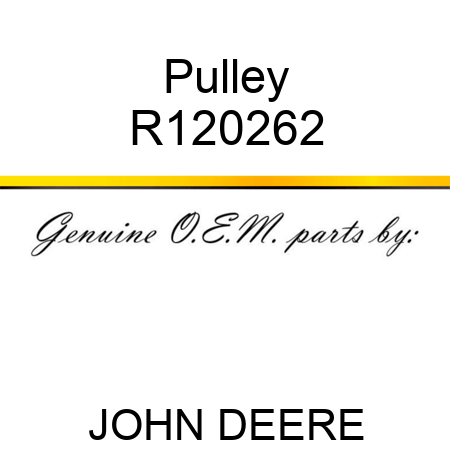 Pulley R120262