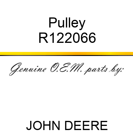Pulley R122066