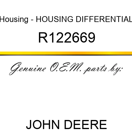 Housing - HOUSING, DIFFERENTIAL R122669