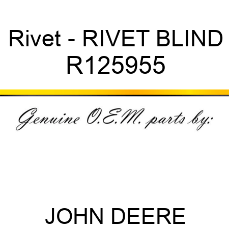 Rivet - RIVET, BLIND R125955