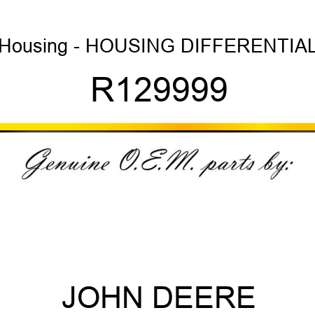 Housing - HOUSING, DIFFERENTIAL R129999