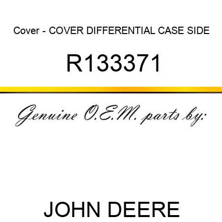 Cover - COVER, DIFFERENTIAL CASE SIDE R133371