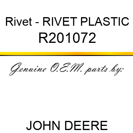 Rivet - RIVET, PLASTIC R201072