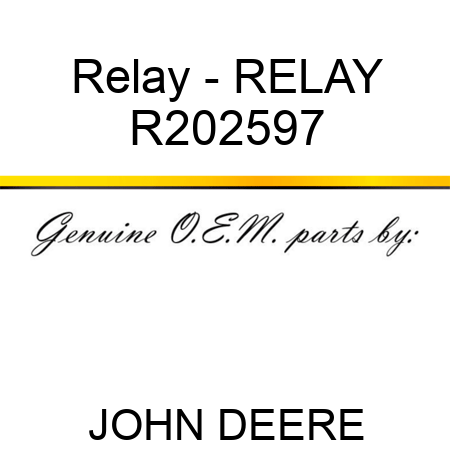 Relay - RELAY R202597