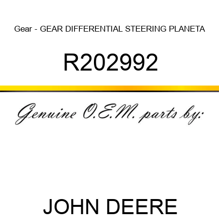 Gear - GEAR, DIFFERENTIAL STEERING PLANETA R202992
