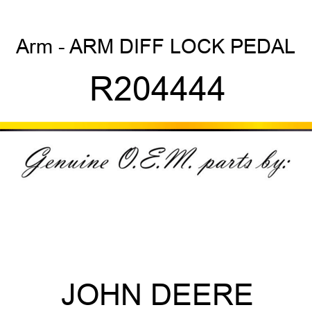 Arm - ARM, DIFF LOCK PEDAL R204444