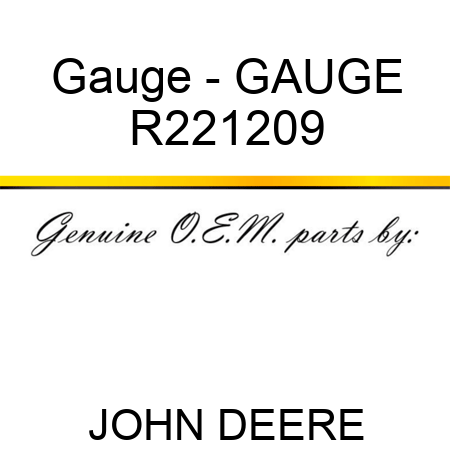 Gauge - GAUGE R221209