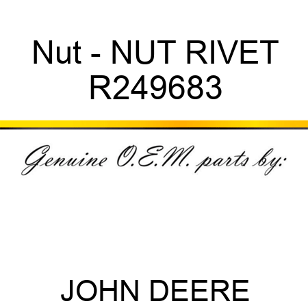Nut - NUT, RIVET R249683