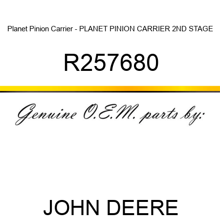 Planet Pinion Carrier - PLANET PINION CARRIER, 2ND STAGE R257680