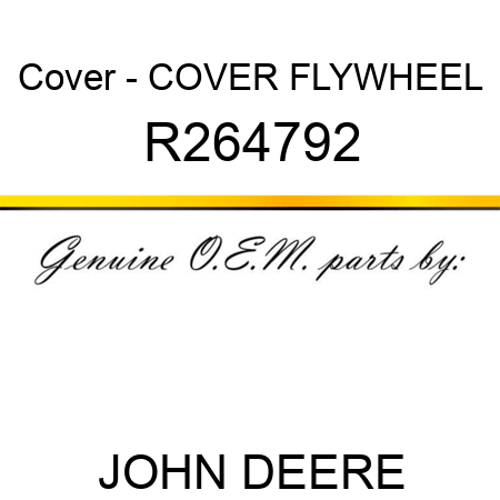 Cover - COVER, FLYWHEEL R264792