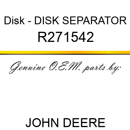 Disk - DISK, SEPARATOR R271542