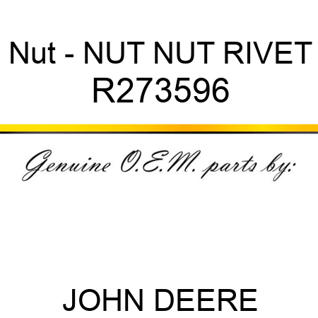 Nut - NUT, NUT, RIVET R273596