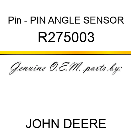 Pin - PIN, ANGLE SENSOR R275003