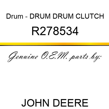 Drum - DRUM, DRUM, CLUTCH R278534