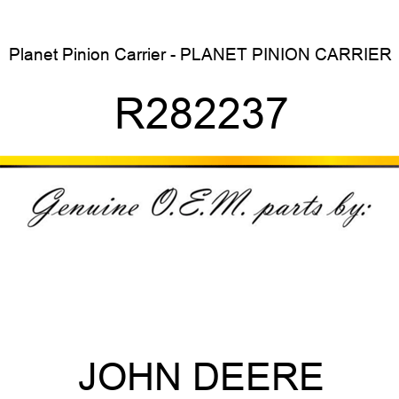 Planet Pinion Carrier - PLANET PINION CARRIER R282237