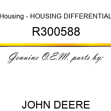 Housing - HOUSING, DIFFERENTIAL R300588
