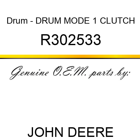 Drum - DRUM, MODE 1 CLUTCH R302533