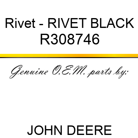 Rivet - RIVET, BLACK R308746