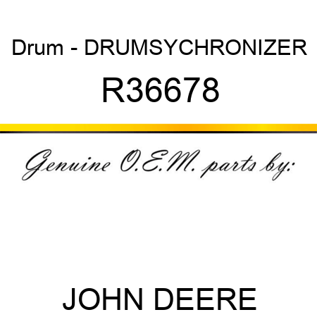 Drum - DRUM,SYCHRONIZER R36678