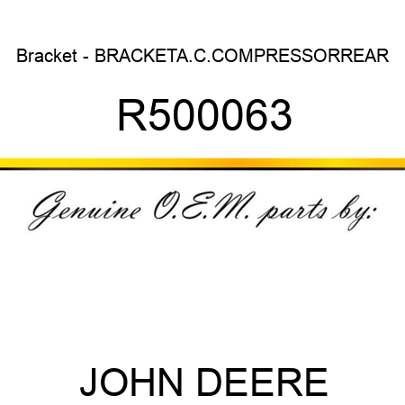 Bracket - BRACKET,A.C.COMPRESSOR,REAR R500063