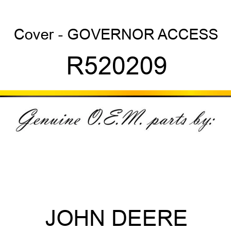 Cover - GOVERNOR ACCESS R520209