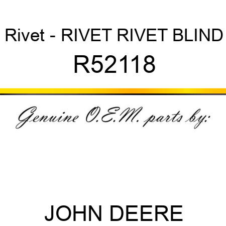 Rivet - RIVET, RIVET, BLIND R52118
