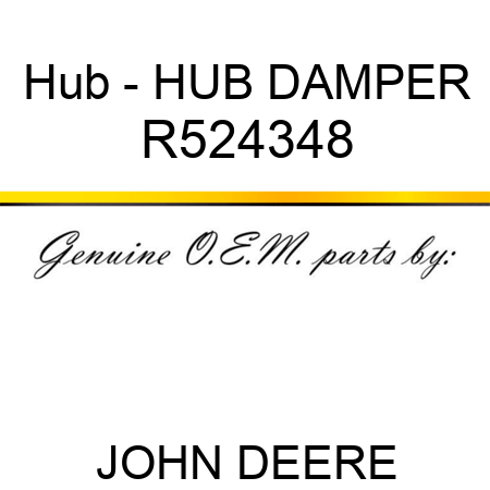 Hub - HUB, DAMPER R524348