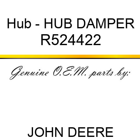 Hub - HUB, DAMPER R524422