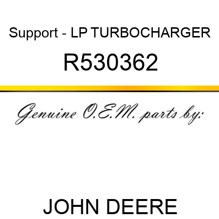 Support - LP TURBOCHARGER R530362