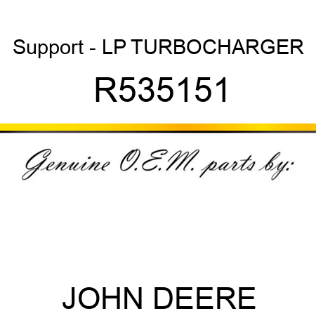 Support - LP TURBOCHARGER R535151