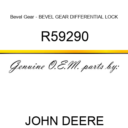 Bevel Gear - BEVEL GEAR, DIFFERENTIAL LOCK R59290
