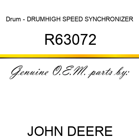Drum - DRUM,HIGH SPEED SYNCHRONIZER R63072