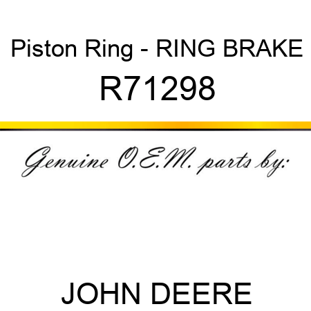 Piston Ring - RING, BRAKE R71298