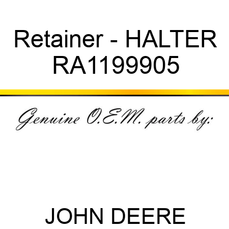 Retainer - HALTER RA1199905