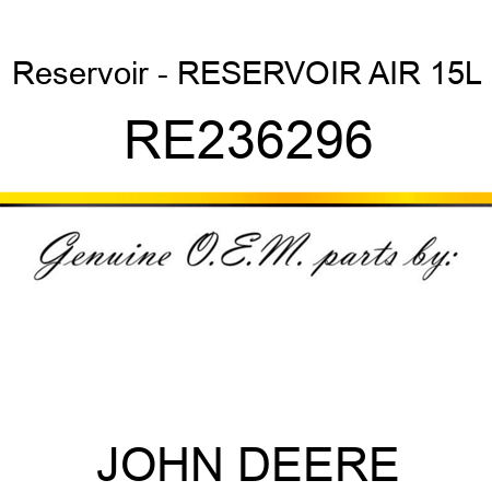Reservoir - RESERVOIR, AIR, 15L RE236296