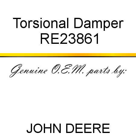 Torsional Damper RE23861