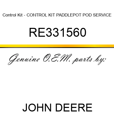 Control Kit - CONTROL KIT, PADDLEPOT POD SERVICE RE331560