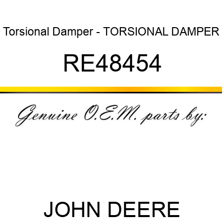 Torsional Damper - TORSIONAL DAMPER RE48454