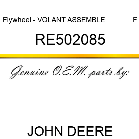 Flywheel - VOLANT ASSEMBLE               F RE502085