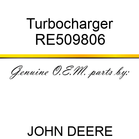 Turbocharger RE509806