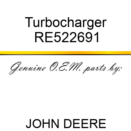 Turbocharger RE522691