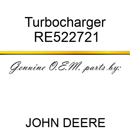 Turbocharger RE522721