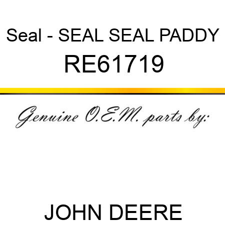 Seal - SEAL, SEAL, PADDY RE61719