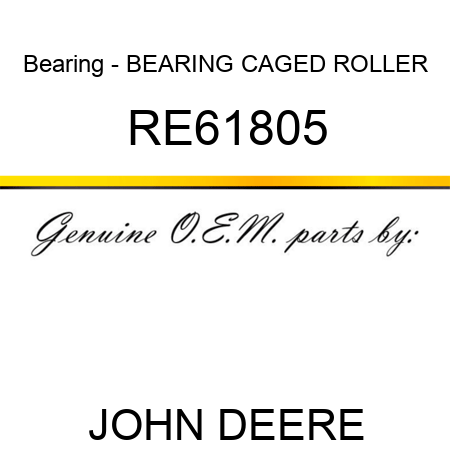 Bearing - BEARING, CAGED ROLLER RE61805