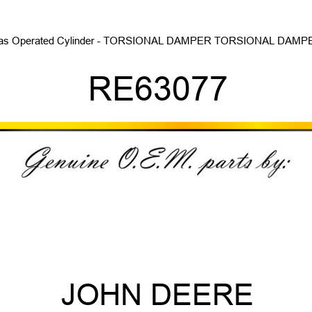 Gas Operated Cylinder - TORSIONAL DAMPER, TORSIONAL DAMPER, RE63077