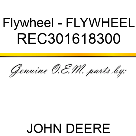 Flywheel - FLYWHEEL REC301618300