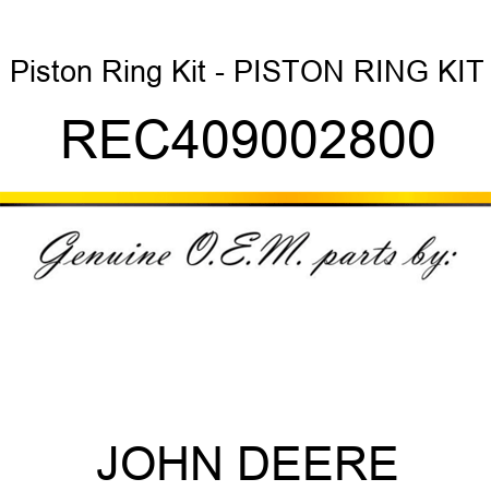 Piston Ring Kit - PISTON RING KIT REC409002800