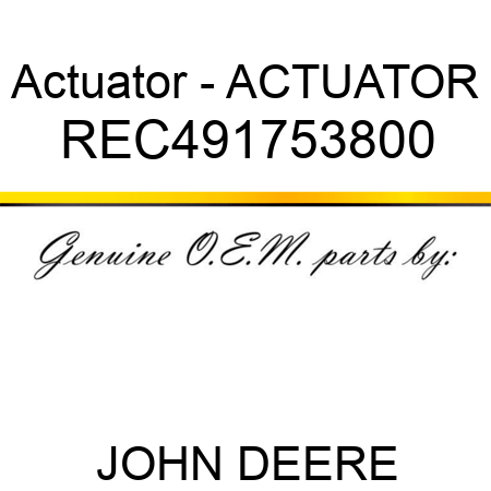 Actuator - ACTUATOR REC491753800