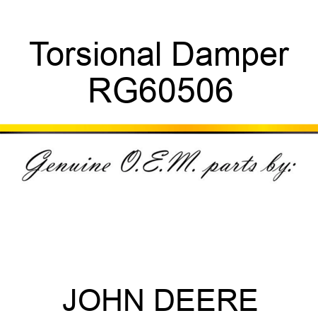 Torsional Damper RG60506
