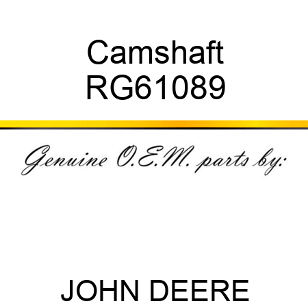 Camshaft RG61089